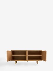 Ribbed Oak Brunswick Ceramic Top Large Sideboard - Image 2 of 9