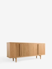 Ribbed Oak Brunswick Ceramic Top Large Sideboard - Image 3 of 9