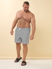 BadRhino Big & Tall Black Geometric Print Swim Shorts - Image 2 of 6