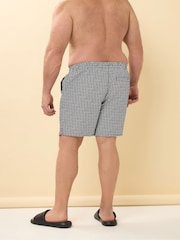 BadRhino Big & Tall Black Geometric Print Swim Shorts - Image 3 of 6
