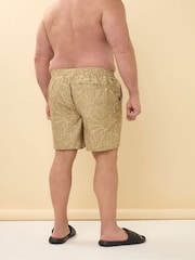 BadRhino Big & Tall Brown Halle Abstract Swim Shorts - Image 4 of 6