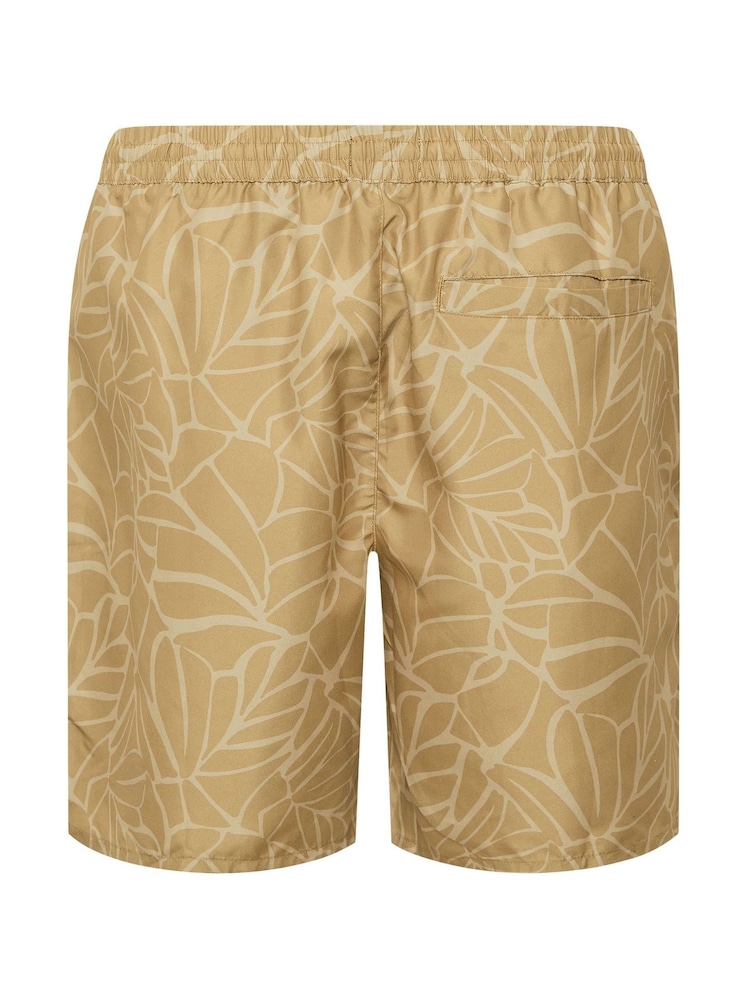 BadRhino Big & Tall Brown Halle Abstract Swim Shorts - Image 6 of 6