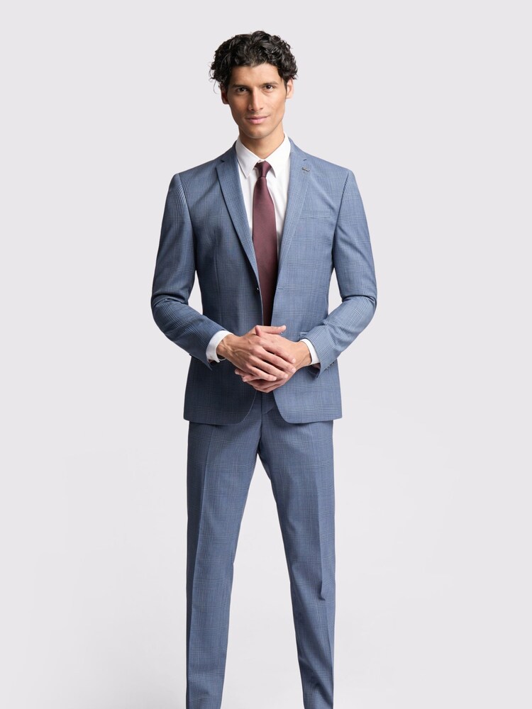 Ted Baker Tailoring Large Blue Blair Check Jacket - Image 3 of 5