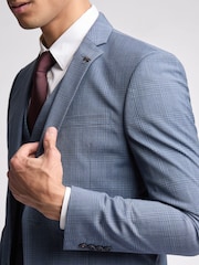 Ted Baker Tailoring Large Blue Blair Check Jacket - Image 5 of 5