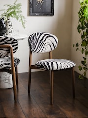 Rockett St George Zebra Wooden and Upholstered Dining Chairs - Image 1 of 6