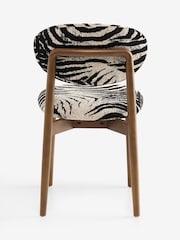 Rockett St George Set of 2 Zebra Wooden and Upholstered Dining Chairs - Image 10 of 10