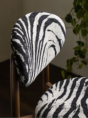 Rockett St George Zebra Wooden and Upholstered Dining Chairs - Image 2 of 6