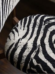 Rockett St George Zebra Wooden and Upholstered Dining Chairs - Image 6 of 6