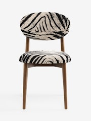 Rockett St George Set of 2 Zebra Wooden and Upholstered Dining Chairs - Image 7 of 10