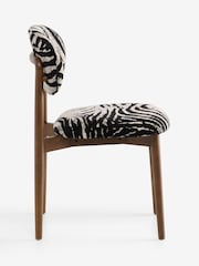 Rockett St George Set of 2 Zebra Wooden and Upholstered Dining Chairs - Image 9 of 10