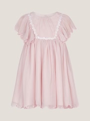 Monsoon Pink Baby Summer Flutter Sleeve Scallop Dress - Image 1 of 3