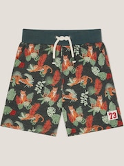 Monsoon Black Born Wild Tiger 100% Cotton Print Shorts - Image 2 of 4