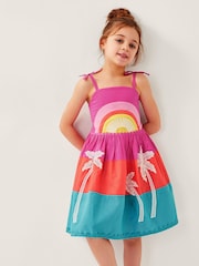 Monsoon Orange Sunset Embroidered Sundress - Image 1 of 4