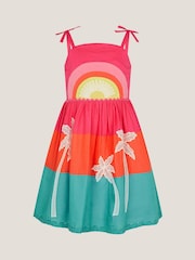 Monsoon Orange Sunset Embroidered Sundress - Image 2 of 4