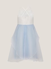 Monsoon Blue Peony Plain Organza Party Dress - Image 3 of 4