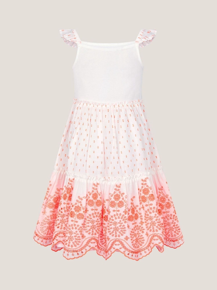 Monsoon Baumwoll-Sundress mit Lochstickerei und Stufendetail - Bild 2 von 3 Monsoon Baumwoll-Sundress mit Lochstickerei und Stufendetail - Bild 2 von 3
