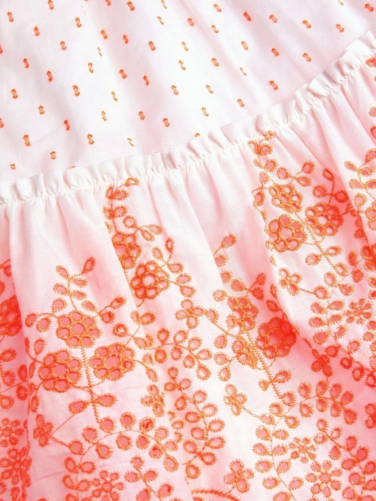 Monsoon Baumwoll-Sundress mit Lochstickerei und Stufendetail - Bild 3 von 3 Monsoon Baumwoll-Sundress mit Lochstickerei und Stufendetail - Bild 3 von 3