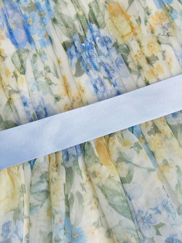 Monsoon Natural Baby Hydrangea Tulle Party Dress - Image 3 of 3