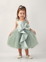 Monsoon Green Baby Waterfall Bow Tulle Dress - Image 1 of 1