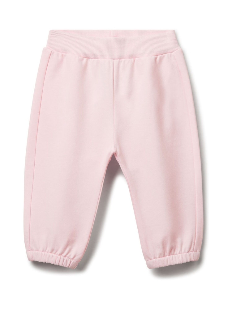 Benetton Baby Pink Appliqué Animal Jersey Trousers - Image 2 of 3 Benetton Baby Pink Appliqué Animal Jersey Trousers - Image 2 of 3