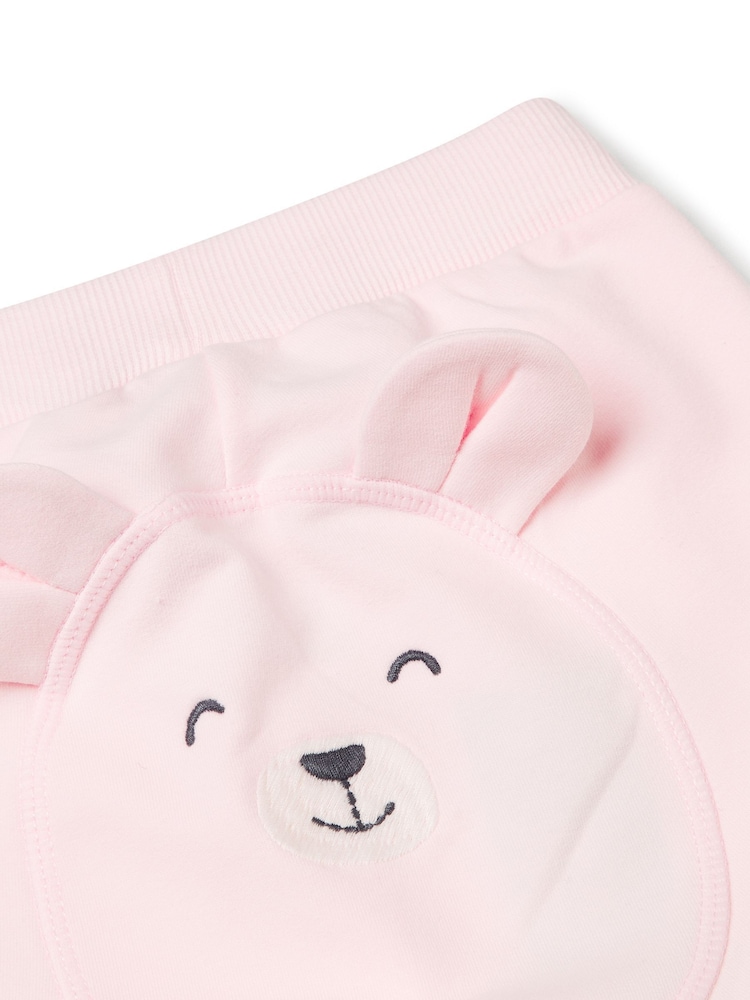 Benetton Baby Pink Appliqué Animal Jersey Trousers - Image 3 of 3 Benetton Baby Pink Appliqué Animal Jersey Trousers - Image 3 of 3