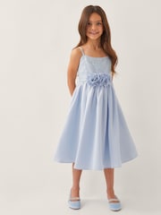 Monsoon Blue Orelia Strappy Sequin Satin Dress - Image 1 of 4