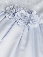 Monsoon Blue Orelia Strappy Sequin Satin Dress - Image 4 of 4