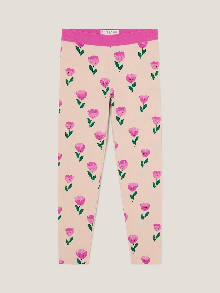 Monsoon Brown Floral Print Leggings - Image 1 of 3