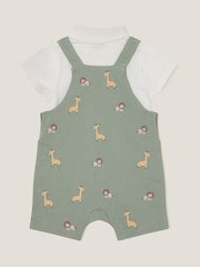 Monsoon Newborn Giraffe 100% Cotton Dungarees Set - Slika 2 iz 3