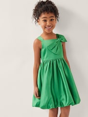 Monsoon Green Freya Bow Strap Satin Party Dress - Image 1 of 4