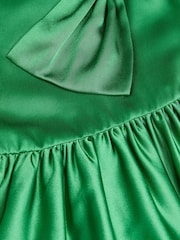 Monsoon Green Freya Bow Strap Satin Party Dress - Image 4 of 4