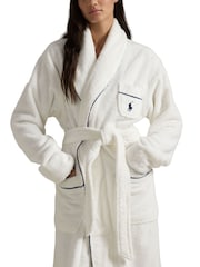 Polo Ralph Lauren White Essentials 100% Cotton Robe - Image 2 of 5