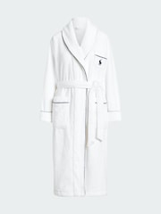 Polo Ralph Lauren White Essentials 100% Cotton Robe - Image 5 of 5