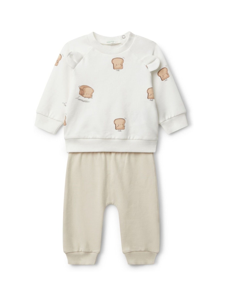 Benetton Baby Natural Printed Top & Leggings Set - Image 1 of 3 Benetton Baby Natural Printed Top & Leggings Set - Image 1 of 3