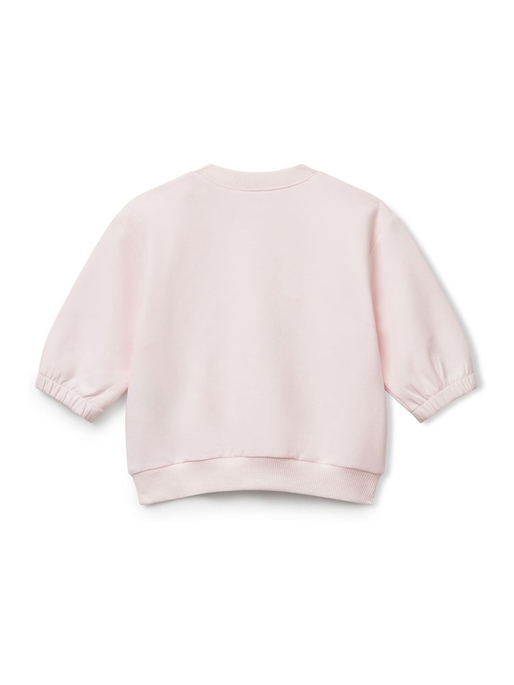 Benetton Baby Pink Appliqué  Animal Sweatshirt - Image 2 of 3