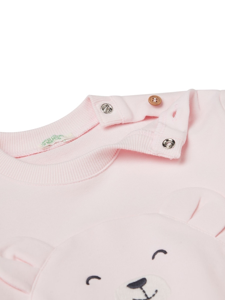 Benetton Baby Pink Appliqué  Animal Sweatshirt - Image 3 of 3