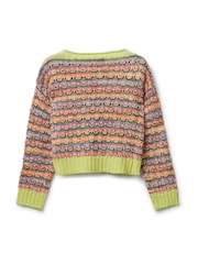 Benetton Pink Girls Cropped Mulicoloured Jumper (6-14 yrs) - Image 2 of 3