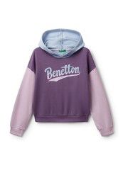 Benetton Girls Purple Printed Logo Hoodie (6-14 yrs) - Image 1 of 3