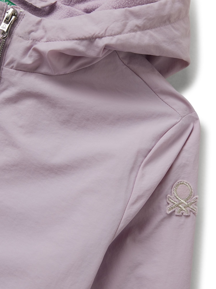Benetton Girls Pink Hooded Rain Jacket (6-14 yrs) - Image 3 of 3