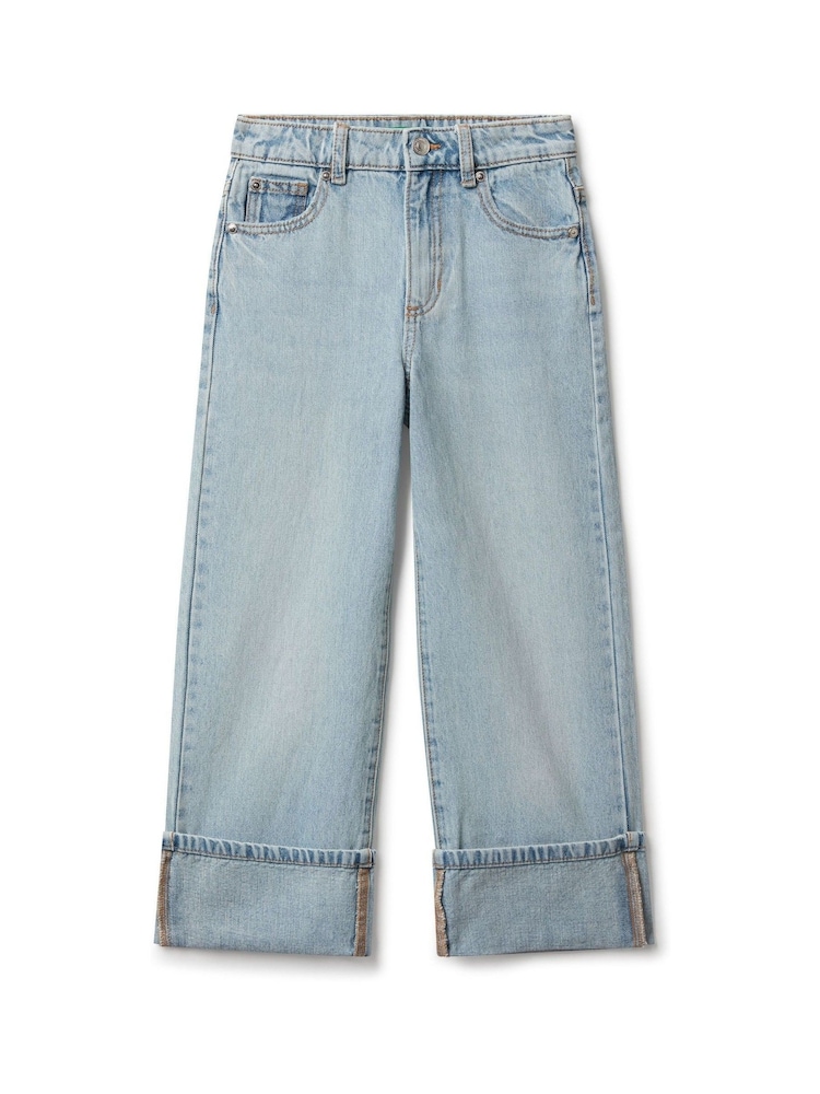 Benetton Girls Blue Taylor Straight Jeans (6-14 yrs) - Image 1 of 3