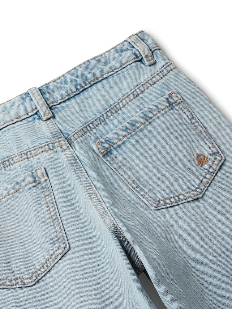 Benetton Girls Blue Taylor Straight Jeans (6-14 yrs) - Image 3 of 3