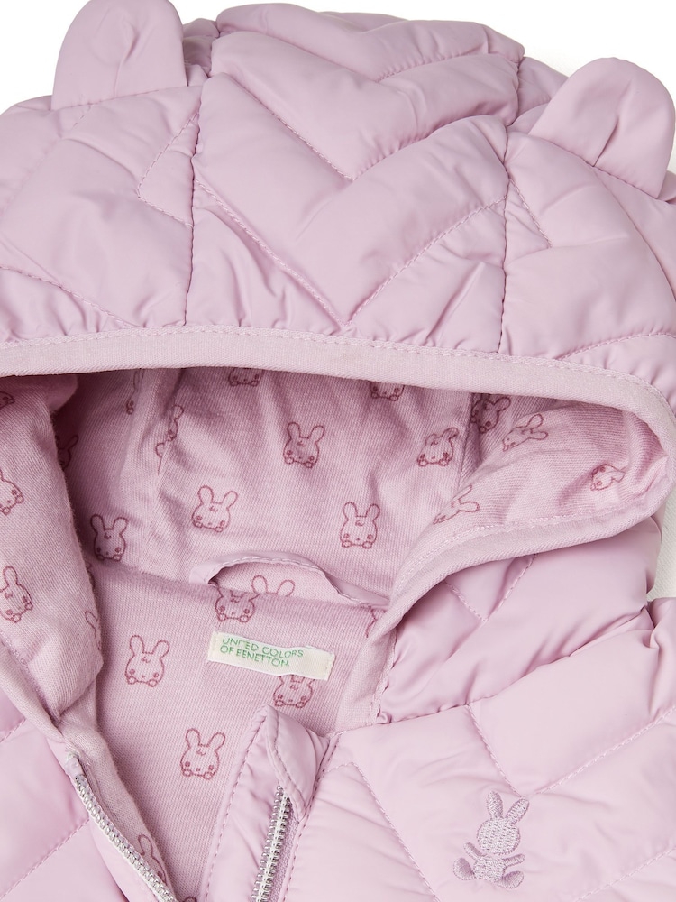 Violets - Benetton mazuļa polsterēta jaka ar ausīm - Attēls 3 no 3