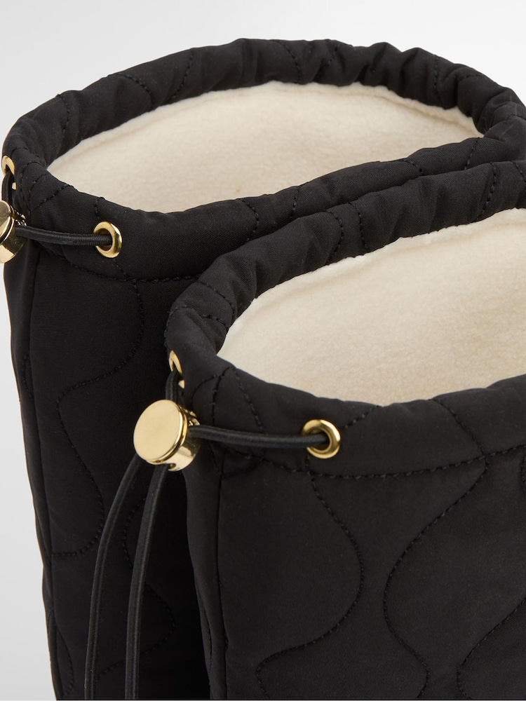 Barbour® Black Marnie Quilted Tall Wellington Boots - Image 10 of 10