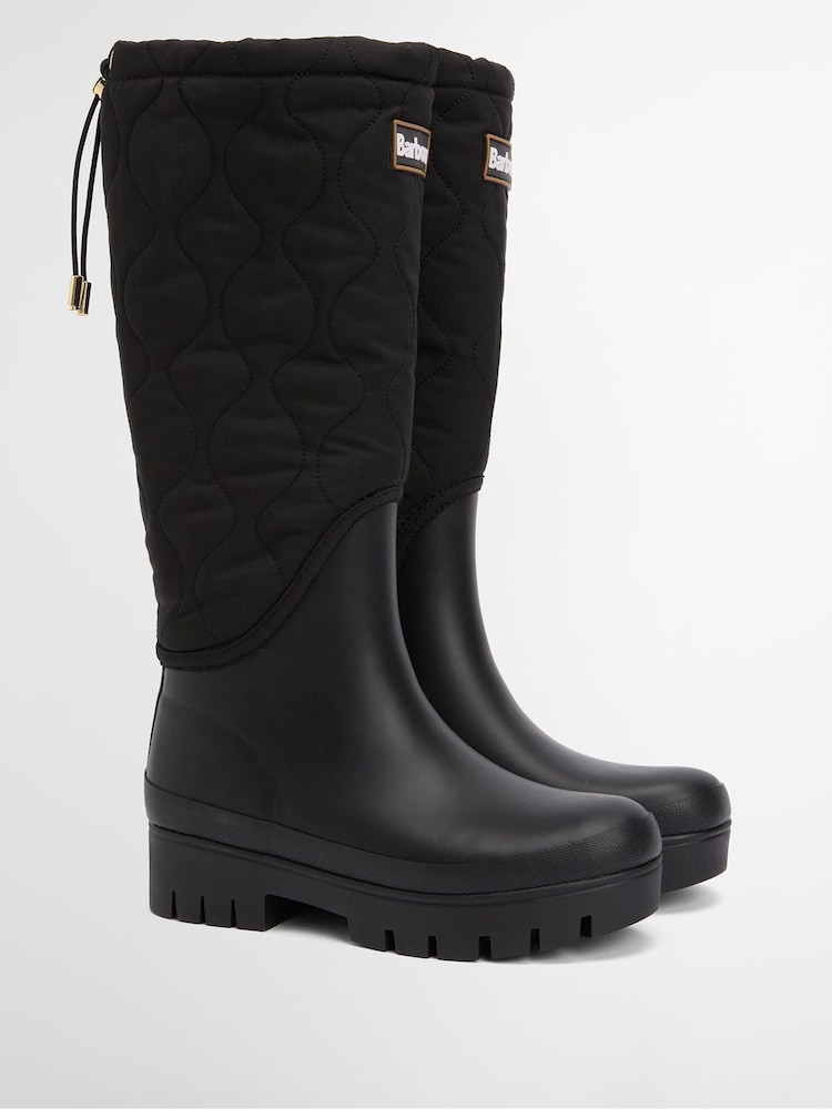 Barbour® Black Marnie Quilted Tall Wellington Boots - Image 2 of 10
