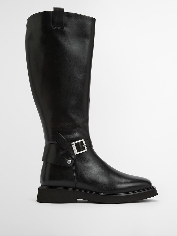 Barbour® Black Theodora Leather Riding Boot - Image 1 of 8 Barbour® Black Theodora Leather Riding Boot - Image 1 of 8
