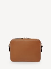 Aspinal of London Brown Slot Weave Leather Camera Bag with Tassel - Image 3 of 7