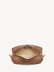 Aspinal of London Brown Slot Weave Leather Camera Bag with Tassel - Image 5 of 7