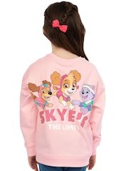 Character Pink PAW Patrol Skye Glitter 100% Cotton Sweatshirt - Image 2 of 10