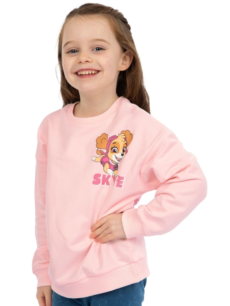 Pyjama une-pièce en polaire rose Pat' Patrouille Skye pour enfants