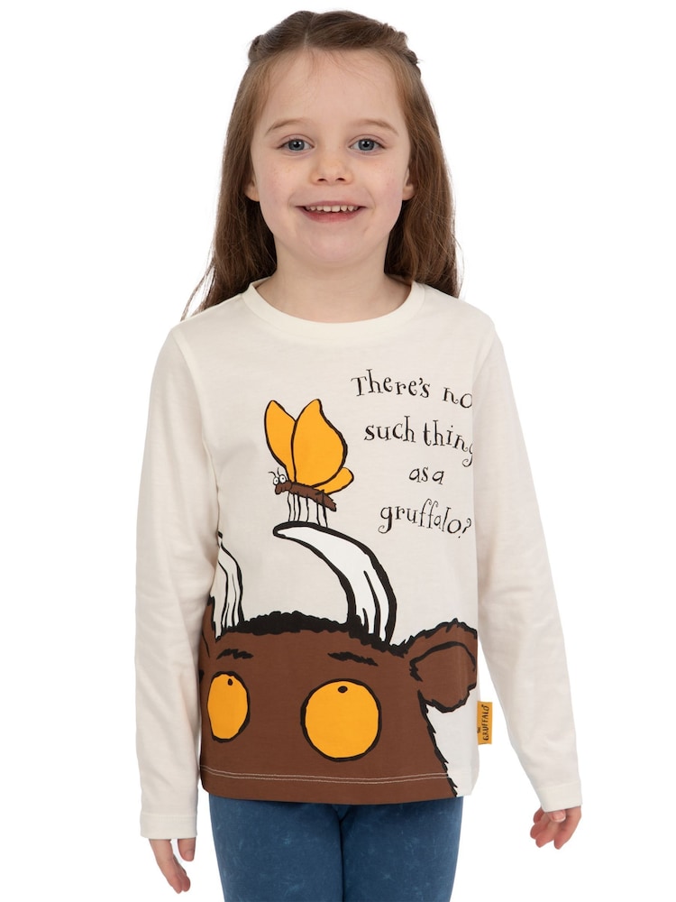 Character Cream The Gruffalo Long Sleeve 100% Cotton T-Shirt - Image 1 of 10